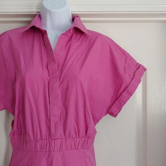 Silvia Tcherassi Fuchsia Designer Garden Party Resort Wear Tiered Chic Dress M - Picture 5 of 15